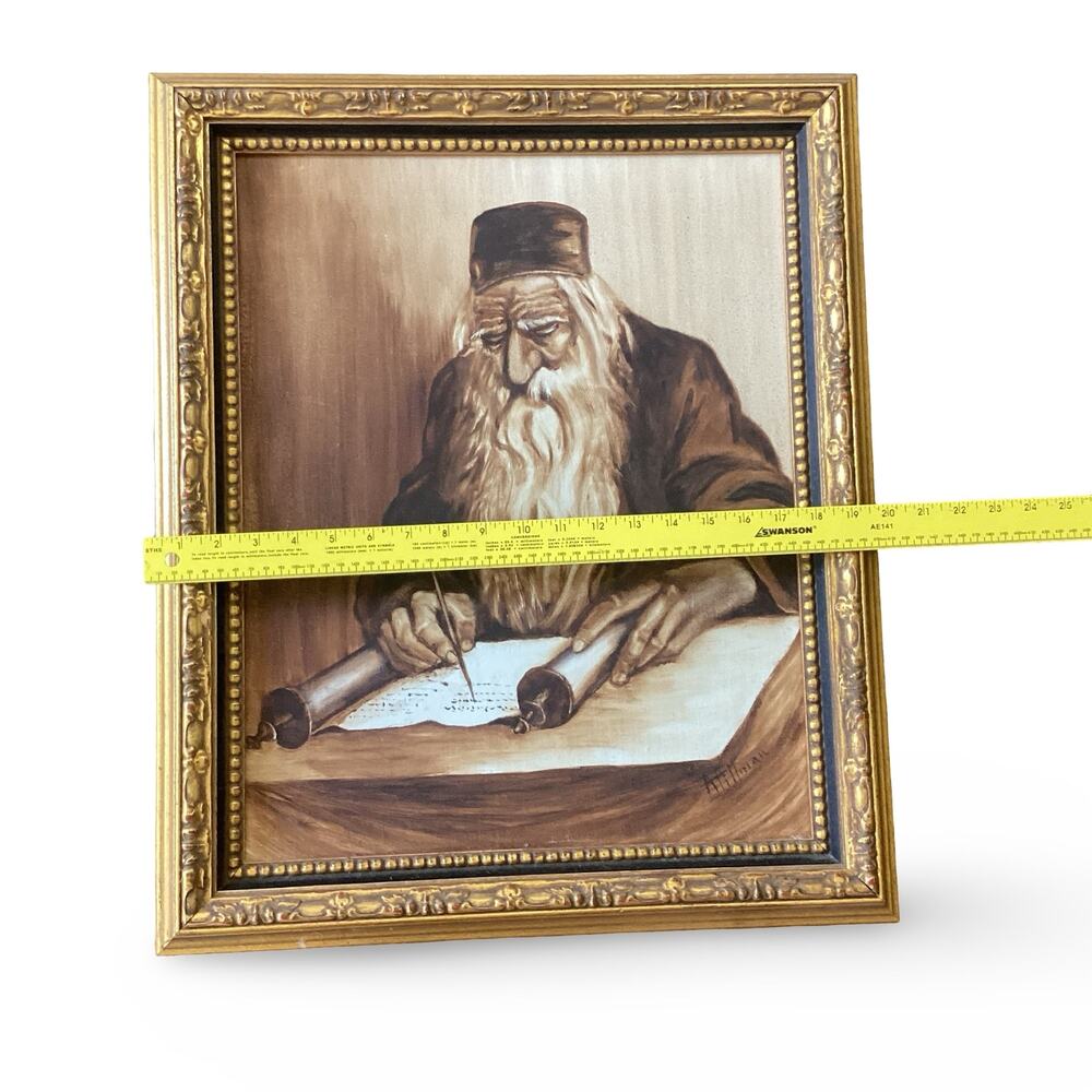 Vintage Original Art - Rabbi at Work - Picture 11 of 11